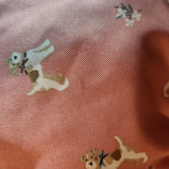 Janie and Jack Coral Blouse with Bird Pattern - Picture 6 of 6